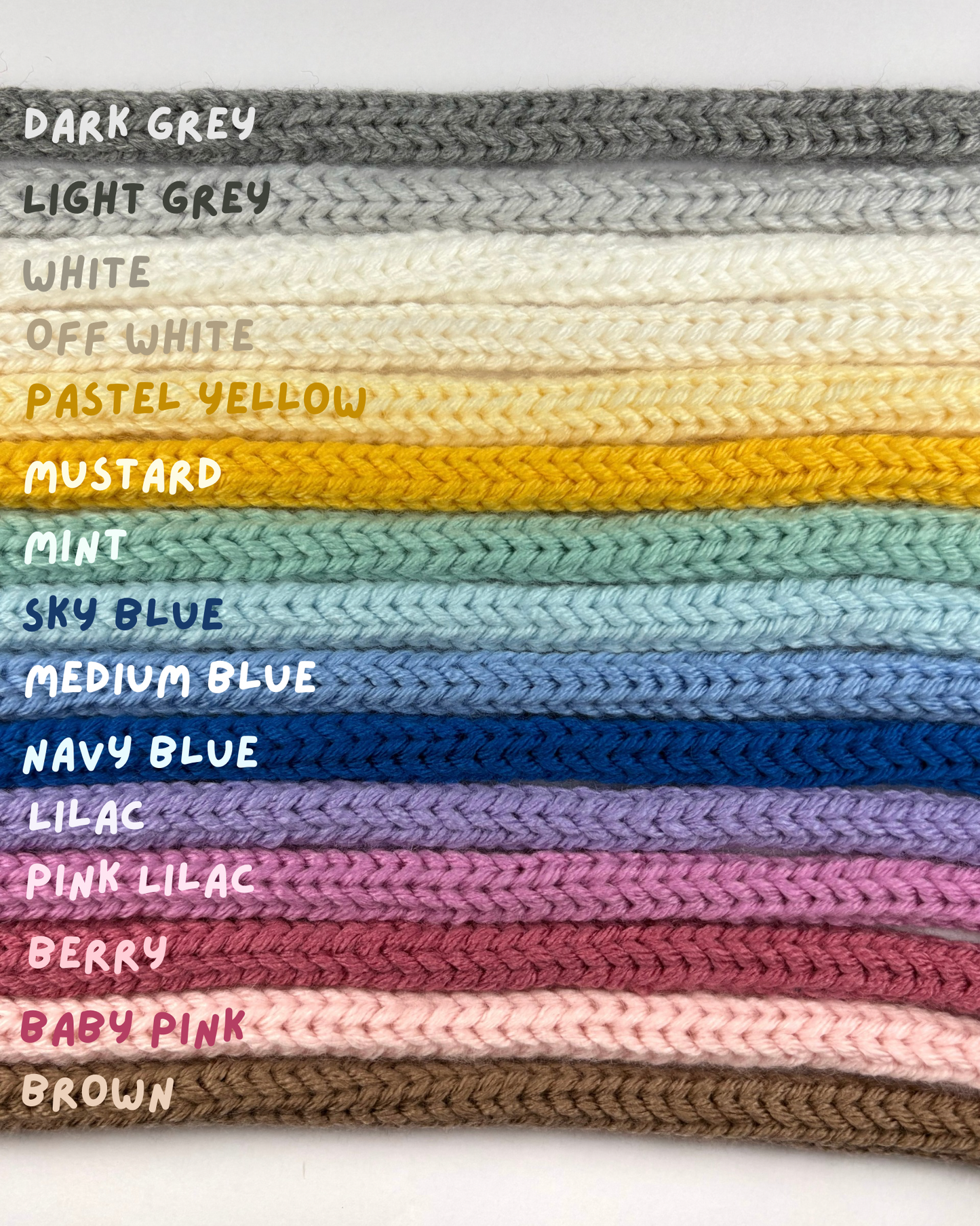 colores de lana disponibles