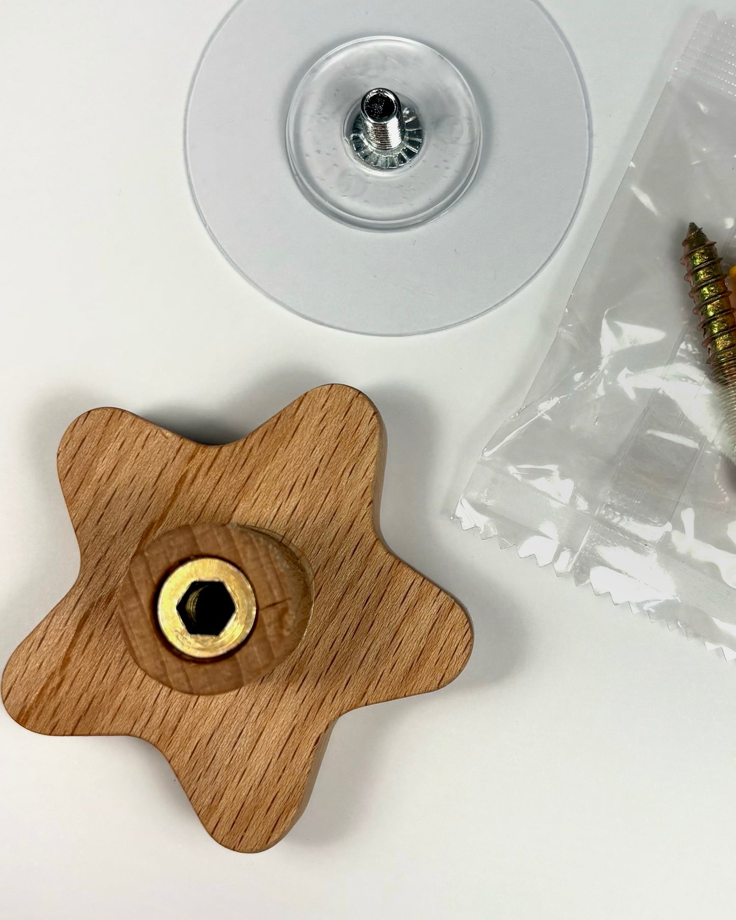 Gancho Estrella de madera para colgar decoraciones