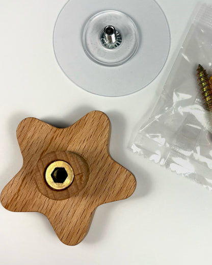 Gancho Estrella de madera para colgar decoraciones