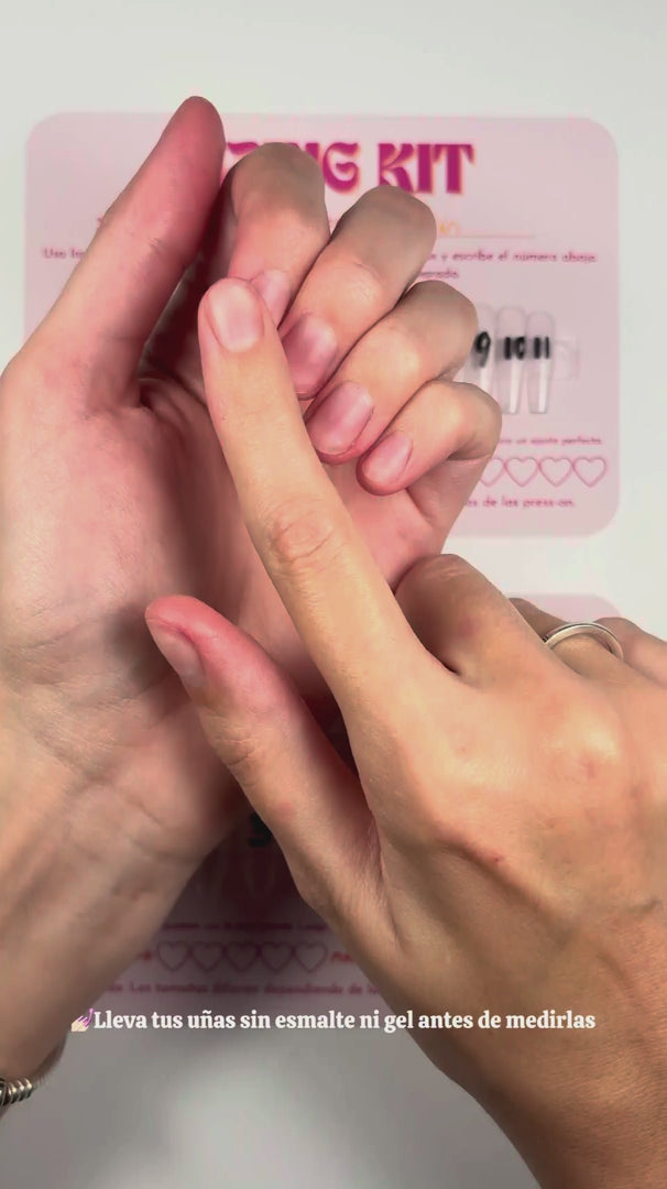 Video de explicación tutorial sizing kit para medición exacta de uñas desde casa 